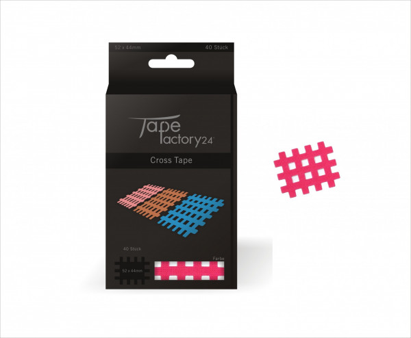 Tapefactory24 Cross Tape 52 x 44mm 40 Pflaster Box in pink