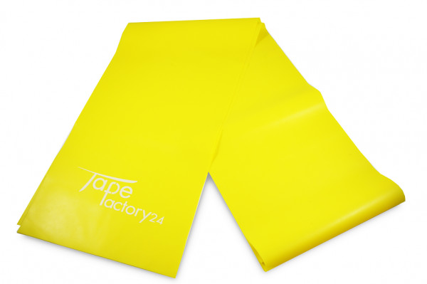 Tapefactory24 Fitnessband 154cm x 15cm Zugstärke leicht in gelb